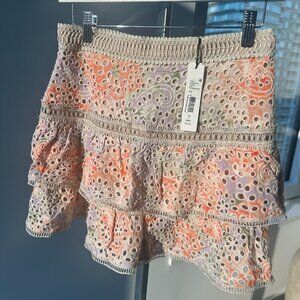 Alice & Olivia linen mini skirt size 4 - new with tags